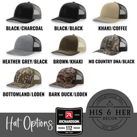Personalized Leather Patch Richardson 112 Hat | Custom Patch Hats | Gift For Him | Birthday Gifts For Husband | Grandfather Gifts | Hats |