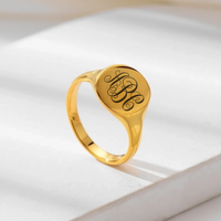 Circle Monogram Ring | Monogram Ring | Monogram Jewelry | Gifts For Her | Monogram | Jewelry | Ring