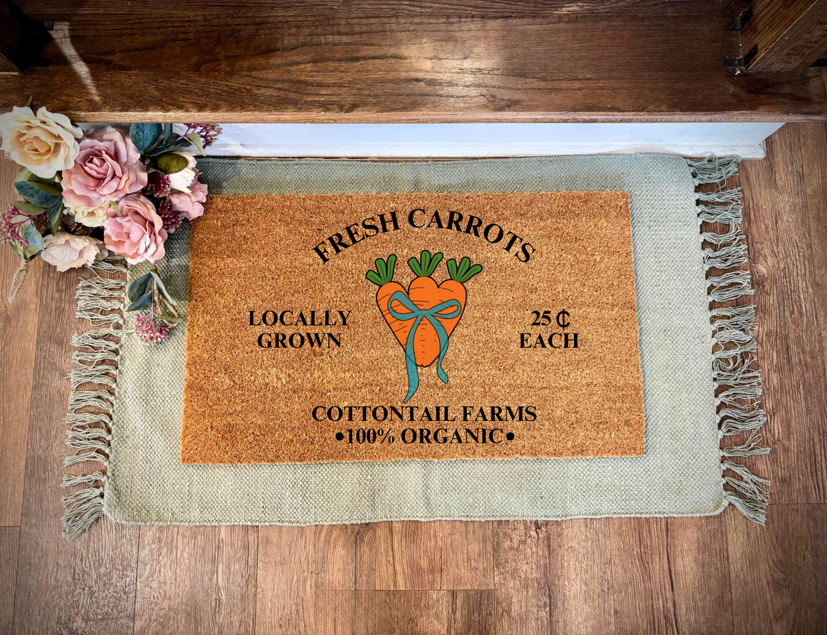 Fresh Carrots Easter Doormat, Easter Doormat, Door Mat, Spring Doormat, Spring Decor, Easter Decor, Easter, Easter Bunny, Easter Welcome Mat (Copy) (Copy)