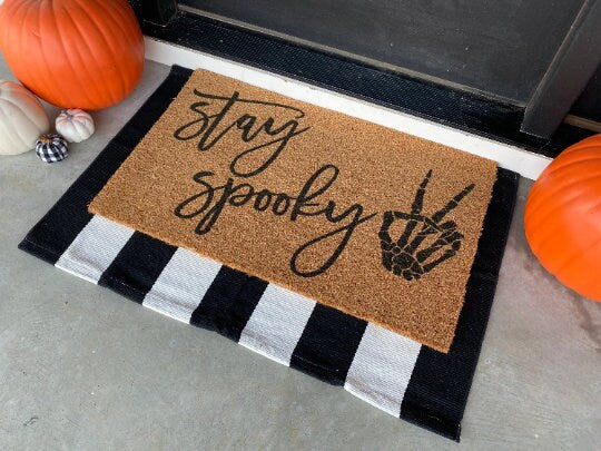 Layering Rug Under Doormat, Black And White Stripe, Layering Rug Doormat, Stripe Rug, Layering Rug, Layering Doormat, Farmhouse Decor, Rugs