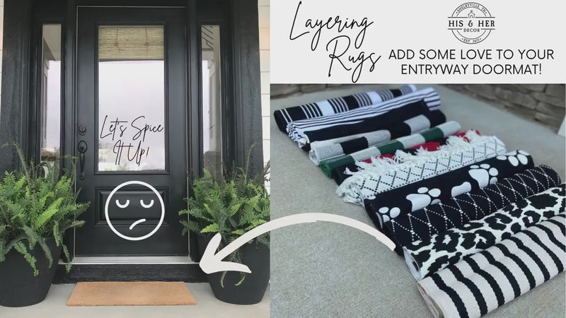 Indoor Outdoor Layering Rugs | Doormat Layering Rug | Woven Rug | Entryway Decor | Door Mats | Boho Fringe Rugs | Accent Rug | Under Mat Rug