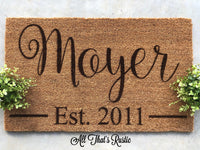 Personalized Doormat, Personalized Gifts, Home Decor, Christmas Gifts, Doormats, Last Name Doormat, Personalized Door Mat, Housewarming Gift