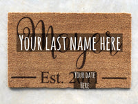 Personalized Doormat, Personalized Gifts, Home Decor, Christmas Gifts, Doormats, Last Name Doormat, Personalized Door Mat, Housewarming Gift