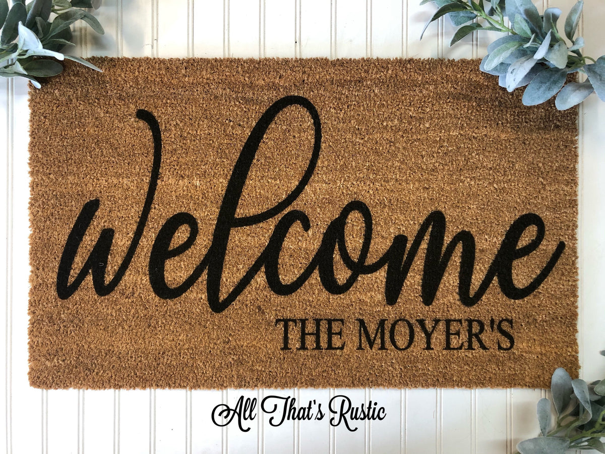 Custom Welcome Mat, Personalized Gifts, Door Mat, Christmas Gift, Housewarming, Welcome Doormat, Doormats, Home Gifts, Personalized Decor