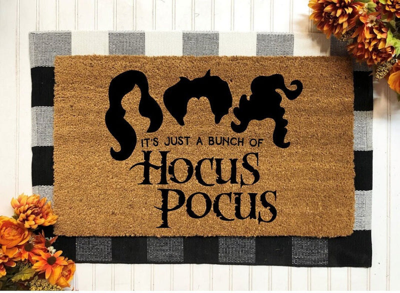 It's Just A Bunch Of Hocus Pocus Door Mat, Halloween Doormat, Funny Halloween Doormat, Hocus Pocus, Hocus Pocus Doormat, Hocus Pocus Decor