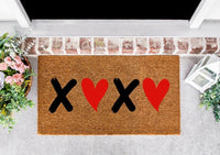 XOXO Door Mat, Valentines Day Decor, Valentines Doormat, Door Mat, Winter Doormat, Welcome Mat, Heart Door Mat, Valentines Day Gift, Doormat