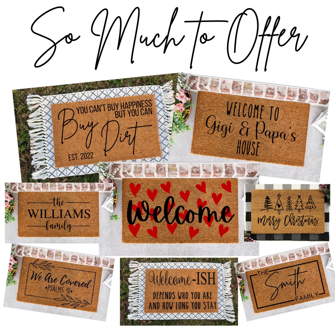 Heartfelt Housewarming Gift | Custom Doormat | Wedding Gift | Welcome Mat | Monogram Rug | Closing Gift | Personalized Doormat | Home Gifts