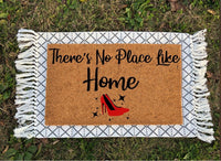 There's No Place Like Home Doormat | Housewarming Gift | Welcome Mat | New Home Gifts | Door Mat | Funny Doormat | Closing Gift | Doormat