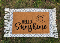 Hello Sunshine Spring Doormat | Spring Doormat | Spring Decor | Housewarming Gift | Welcome Mat | Door Mat | Outdoor Mat | Spring Door Mat