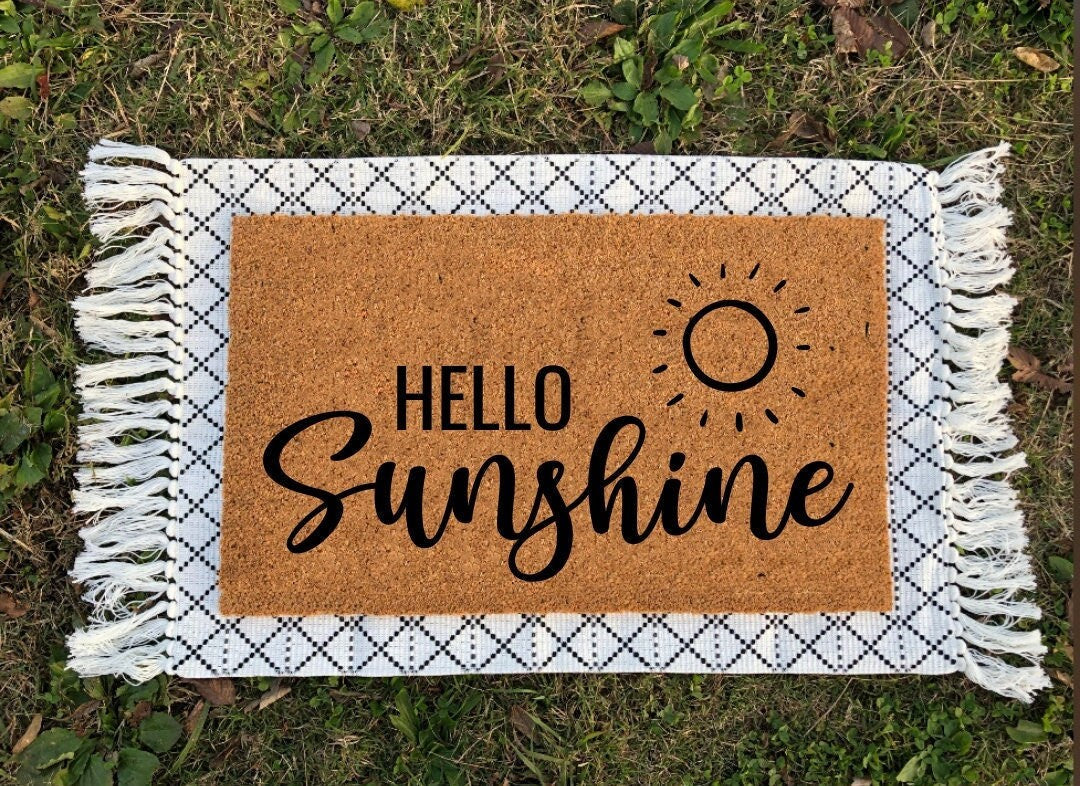 Hello Sunshine Spring Doormat | Spring Doormat | Spring Decor | Housewarming Gift | Welcome Mat | Door Mat | Outdoor Mat | Spring Door Mat