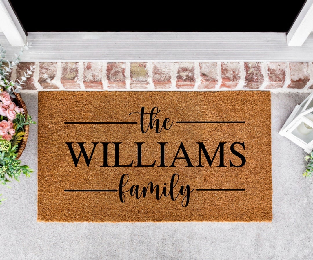 Custom Home Decor Doormat | Custom Door Mat | Welcome Mat | Personalized Gifts | Housewarming Gift | Wedding Gift For Couples | Closing Gift