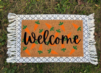 Easter Welcome Doormat | Carrot Door Mat | Welcome Mat | Easter Doormat | Housewarming Gift | Spring Doormat | Door Mat | Easter Decor