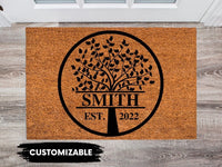 Personalized Tree Of Life Doormat | Personalized Outdoor Doormat | Family Name Gift | Housewarming Gift | Door Mat | Custom Doormat
