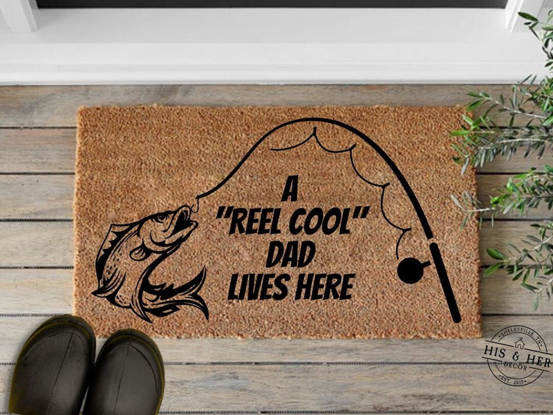 Fishing Gifts For Dad | Gift For Dad | Fathers Day Gift | Fishing Gifts | Fathers Day | Personalized Gift | Dad Gift | Gift For Him |Doormat