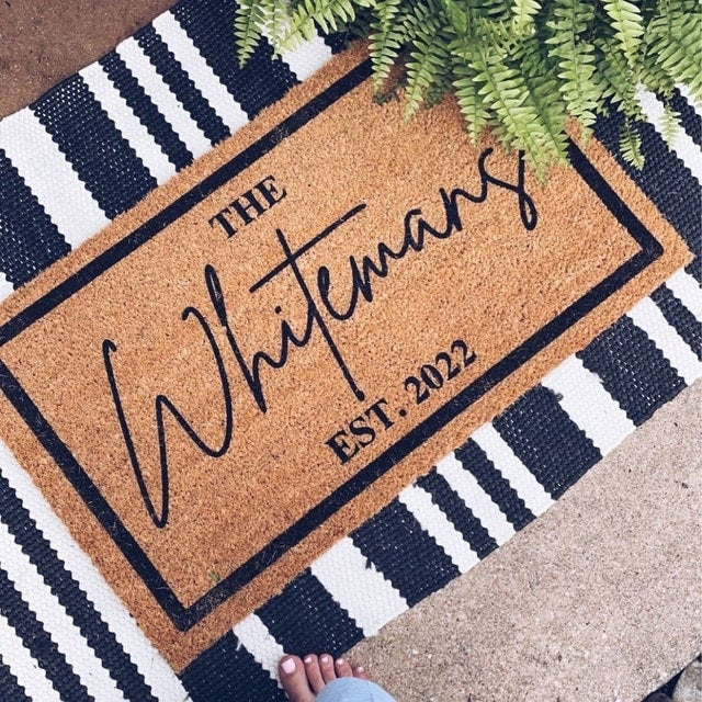 Custom Home Decor Doormat | Custom Door Mat | Welcome Mat | Personalized Gifts | Housewarming Gift | Wedding Gift For Couples | Closing Gift