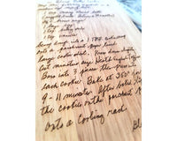 Handwritten Recipe Cutting Board | Cutting Board Recipe | Personalized Gifts | Grandmas Recipe | Engraved Cutting Board | Family Recipe Gift