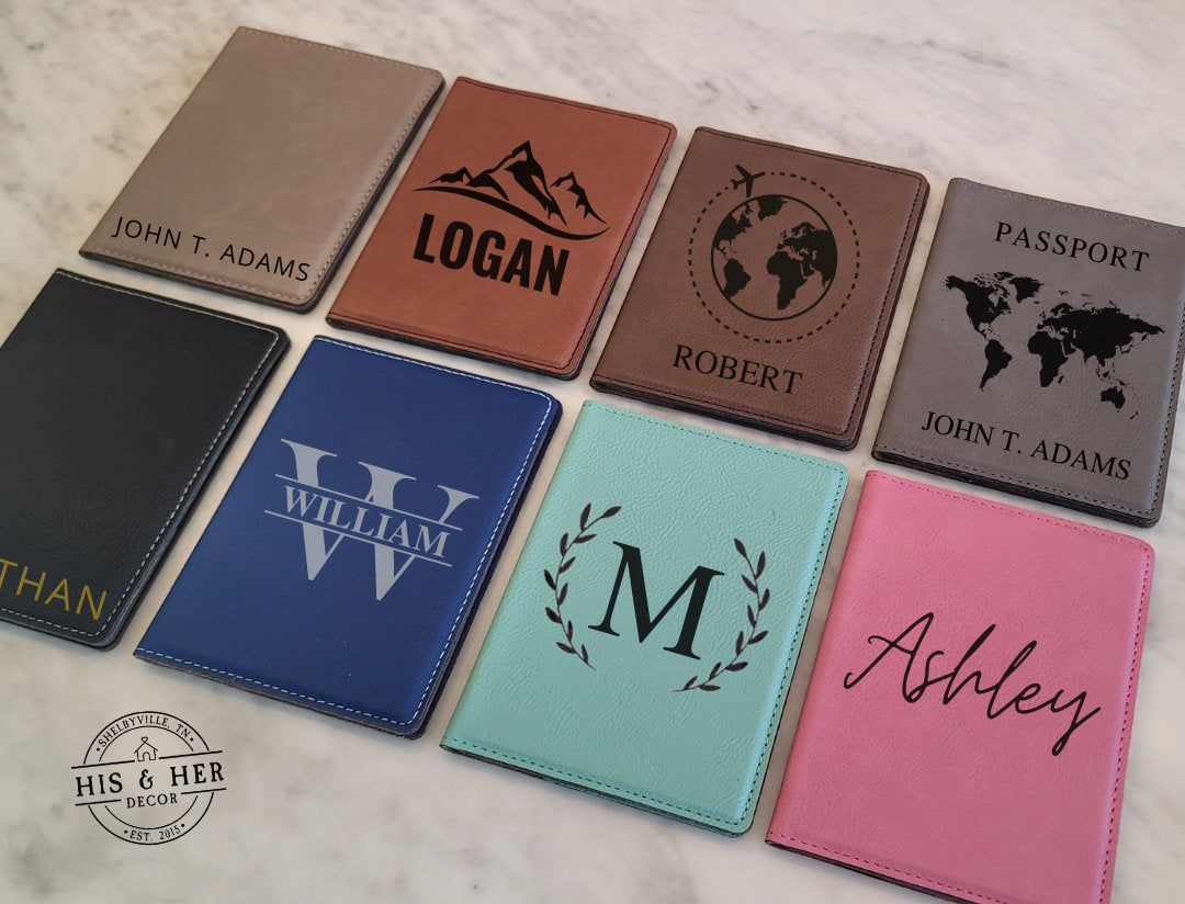 Personalized Passport & Luggage Tag Set | Custom Passport Holder | Custom Luggage Tag | Engraved Passport | Suitcase Tag|Travel Accessories