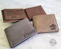 Custom Men's Leather Wallet | Christmas Gifts | Gift For Him | Engraved Wallet | Personalized Gifts | Anniversary Gifts for Him| Mens Wallet