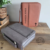 Personalized Leather Bible Cover | Baptism Gift | Custom Bible Cover | Personalized Engraved Gifts | Book Covers | Religious Bible Cover