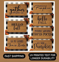Hello Fall Doormat | Welcome Mat | Cute Fall Door Mat | Fall Autumn Decor Gift | Home Doormat | Fall Doormat