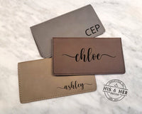 Personalized Checkbook Covers | Personalized Gifts | Checkbook Cover | Checkbook Holder | Checkbook Case | Leather Engraved Checkbook Cover