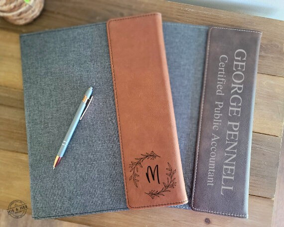 Personalized Leather Canvas Portfolio | Leather Portfolio | Legal Pad Portfolio | Custom Engraved Gifts | Portfolio for Men | College Gifts