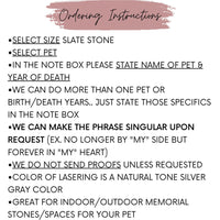 Pet Headstone | Stone Pet Memorial | Pet Memorial Gift | Stone Memorial | Pet Loss Gift | Pet Memorial Plaque | Personalized Pet Memorial