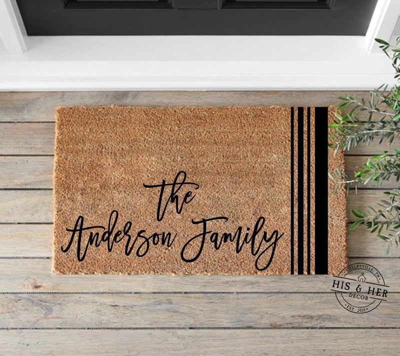 Personalized Family Gift | Last Name Doormat | Custom Door Mat | Housewarming Gift | New Home Gift | Family Gift | Personalized Gifts