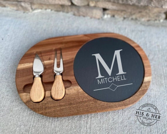 Personalized Gifts For Couples | Wedding Gifts Idea | Slate Cheese Board | Custom Cutting Board | Family Gift |Christmas Gifts