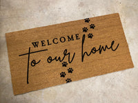 Dog Paws | Dog Paws Doormat | Welcome To Our Home | Dog Gifts | Pet Gifts | Pet Lover Gift | Funny Welcome Mat | Housewarming Gift | Doormat
