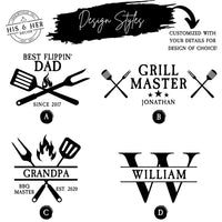 Custom Father's Day Grill Set | Father's Day Gifts | Grilling and Tools | Personalized Gifts For Him | Best Flippin Dad | Grandfather Gift