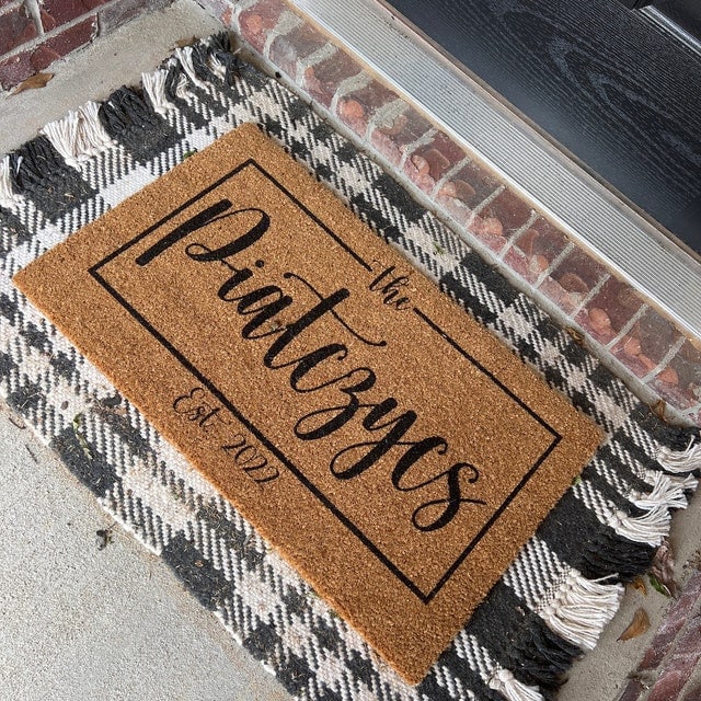 Custom Home Decor Doormat | Custom Door Mat | Welcome Mat | Personalized Gifts | Housewarming Gift | Wedding Gift For Couples | Closing Gift