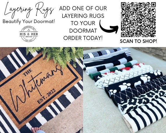 Pick Your Design Doormat, Custom Doormat, Welcome Mat, Housewarming Gift, Wedding Gift, Personalized Door Mat, Closing Gift, Home Decor