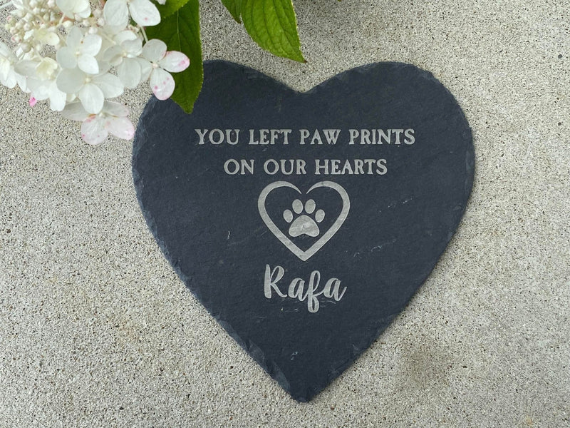 Heart Pet Stone Memorial Gift, Dog Loss Memorial, Pet Loss Gift, Custom Pet Memorial, Stone Memorial, Pet Grave Stone, Memorial Garden Stone