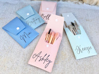 Personalized Travel Makeup Brush Set, Custom Christmas Gifts, Party Gift for Her, Bridesmaid Bridal Shower,Wedding Party Favors,Makeup Tools
