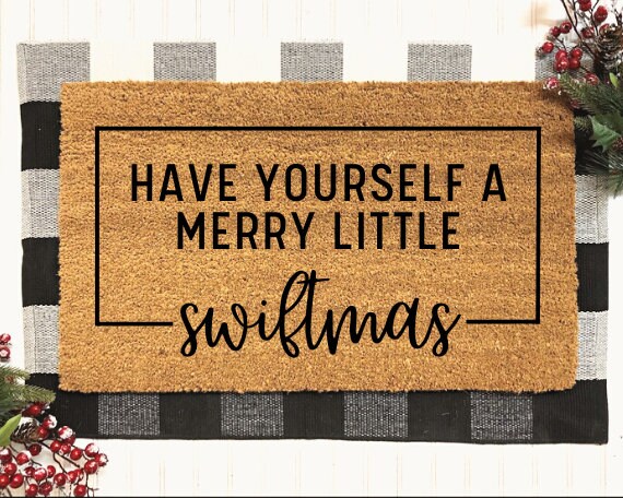 Merry Swiftmas | Funny Christmas Doormat | Christmas Gift | Swiftie Fan Gift | Welcome Mat | Christmas Door Mat | Gift For Her |Merry Little