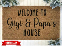 Grandparent Doormat | Christmas Gifts | Personalized Gift for Grandparents | Gift for Mom | Gift for Grandma | Custom Door Mat |Welcome Mat