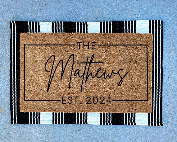 Personalized House Gift | Personalized Gifts For Her | Gift For Women | Custom Door Mat | Christmas Gifts | Front Porch Decor | Door Mat