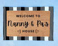 Personalized Grandparent's Day Gift for Grandparents | Grandparent Gifts | Grandparent Doormat | Custom Grandma Gift | Grandmother Door Mat