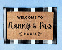 Personalized Grandparent's Day Gift for Grandparents | Grandparent Gifts | Grandparent Doormat | Custom Grandma Gift | Grandmother Door Mat