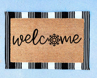 Welcome Snowflake Winter Doormat | Snowflake Doormat | Welcome Mat | Outdoor Door Mat | Front Door Decor | Home Gifts | Housewarming Gift