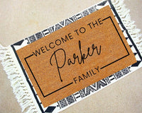 Custom Home Gift | Personalized Doormat | Last Name Door Mat | Outdoor Welcome Mat | Front Door Decor | Wedding Gift | Housewarming Gifts