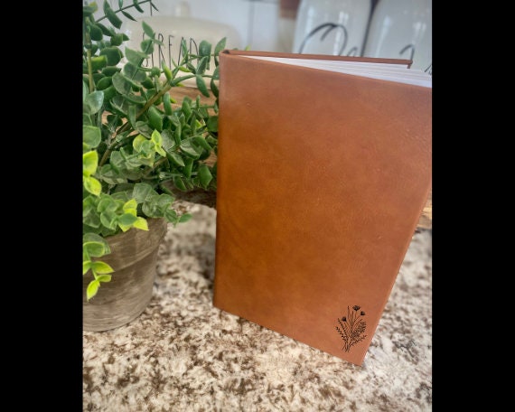 Boho Floral Engraved Journal | Floral Engraved Journal | Personalized Journal | Writing Journal | Personalized Gift | Leather Journal