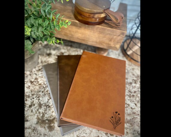 Boho Floral Engraved Journal | Floral Engraved Journal | Personalized Journal | Writing Journal | Personalized Gift | Leather Journal