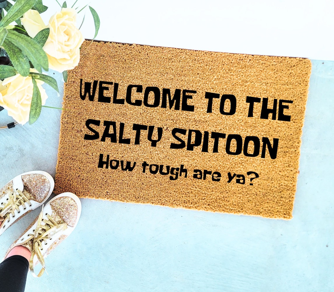 Welcome To The Salty Spitoon | Funny Welcome Mat | Funny Cartoon Movie | Funny Home Gifts | Funny Doormat | Door Mat | Cartoon Home Decor