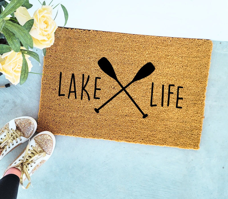 Lake Life Doormat | Outdoor Summer Gift | Lake House Decor | Swimming Pool Sign | Housewarming Gift | Custom Door Mat | Pool Gift | Door Mat