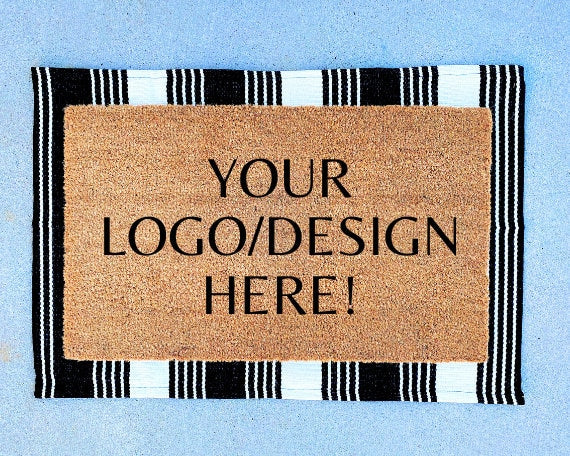 Business Logo Doormat, Custom Door Mat, Business Logo Sign, Welcome Mat, Personalized Doormat, Company Logo, Door Mat with Logo, Logo Design