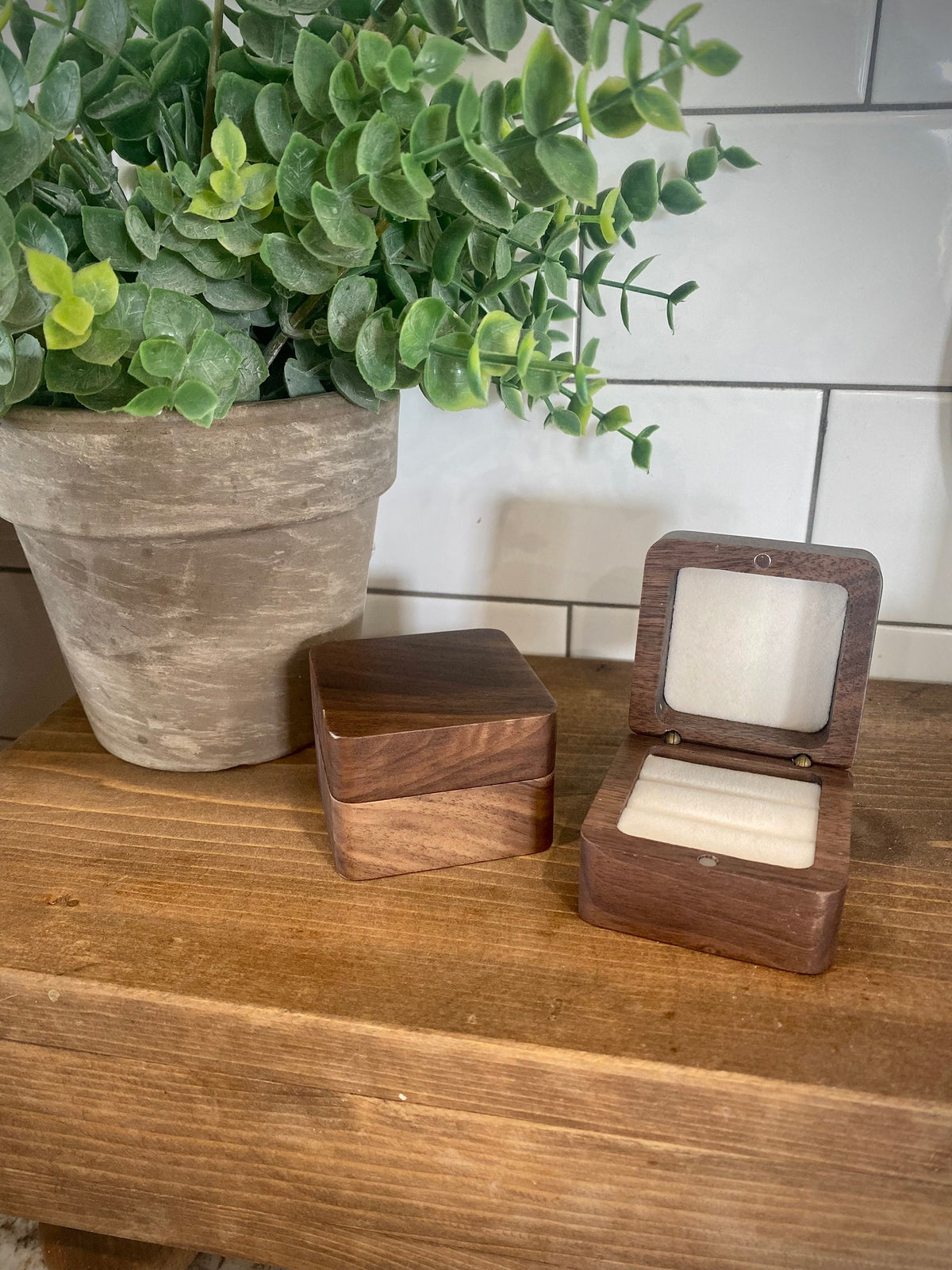 Wooden Ring Date Box | Wooden Engraved Ring Box | Bridal Gift | Gift for Him and Her | Wedding Gift | Wedding Supplies | Wedding Decor |