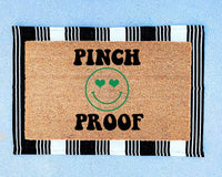 Funny Pinch Proof Doormat | St Patricks Day Decor | St Patricks Day Door Mat | Funny Door Mat | Welcome Mat | Shamrock Door Mat