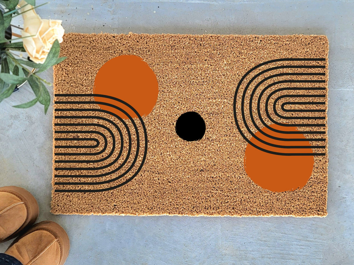 Geometric Shape Doormat | Minimalist Decor | Boho Decor | Geometric Decor | Welcome Mat | Bohemian Doormat |
